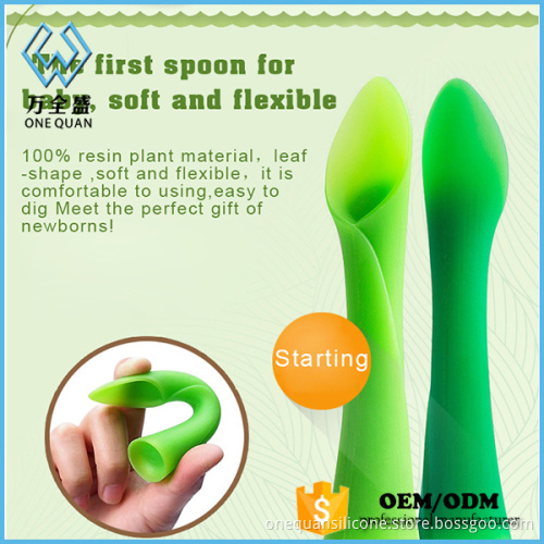 Baby Temperature Sensing Spoon and teether Safety Silicone Feeding Flatware Baby Feeder Utensils